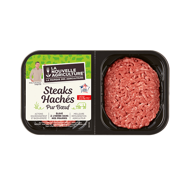 Steaks hachés façon bouchère 15% MG (2x125g)
