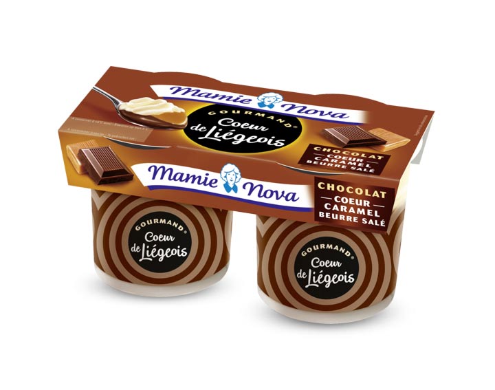Cœur de Liégeois Chocolat cœur caramel beurre salé