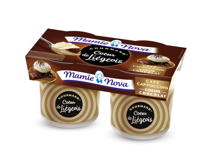 Cœur de Liégeois Café Cappuccino cœur chocolat