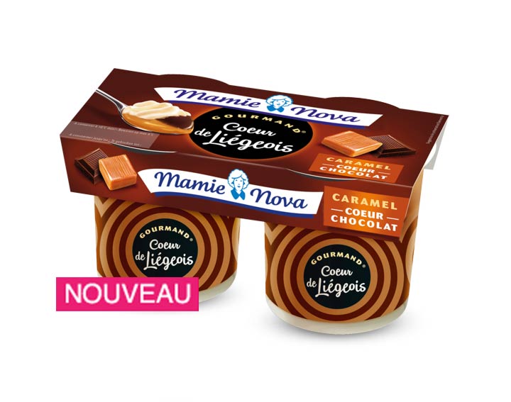 Coeur de liégeois Caramel coeur chocolat