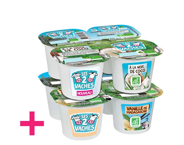 1 pack Coco ou Poire acheté = 1 pack Vanille offert