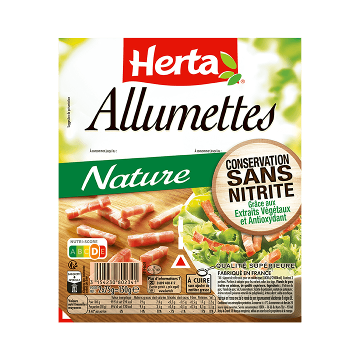 Allumettes Nature Conservation Sans Nitrite