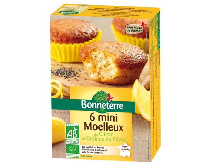 6 Mini Moelleux au Citron et Graines de Pavot
