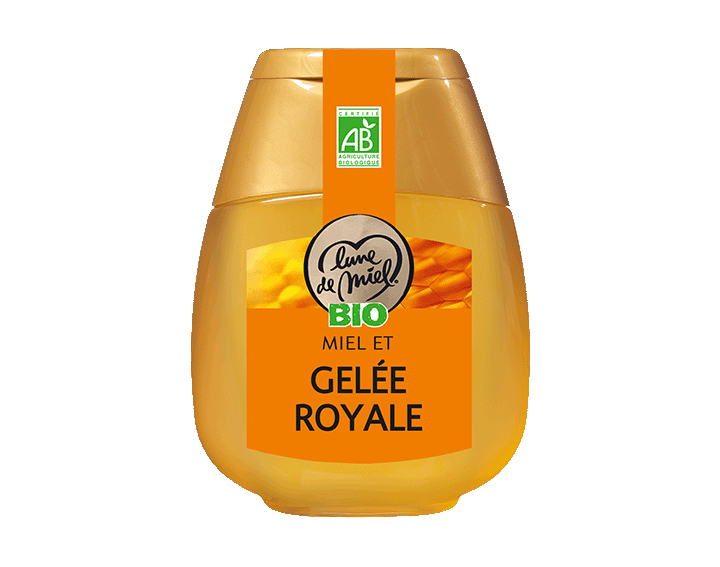 Miel Biologique et gelée royale  Pot verre 250g