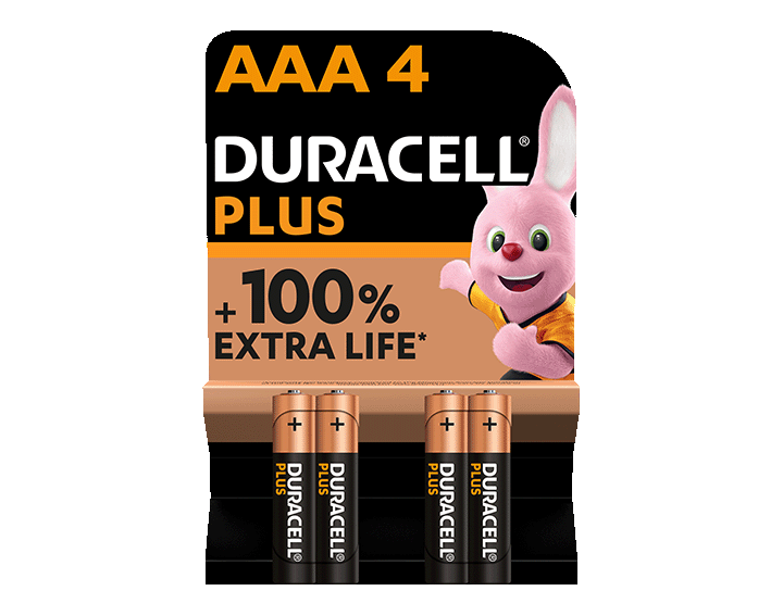 Duracell Plus 100% AAA X4
