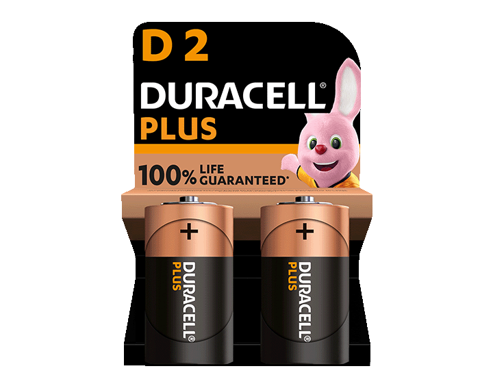 Duracell Plus 100% D X2