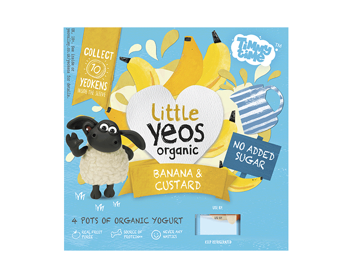 Banana & Custard Organic Yogurt 4x85g
