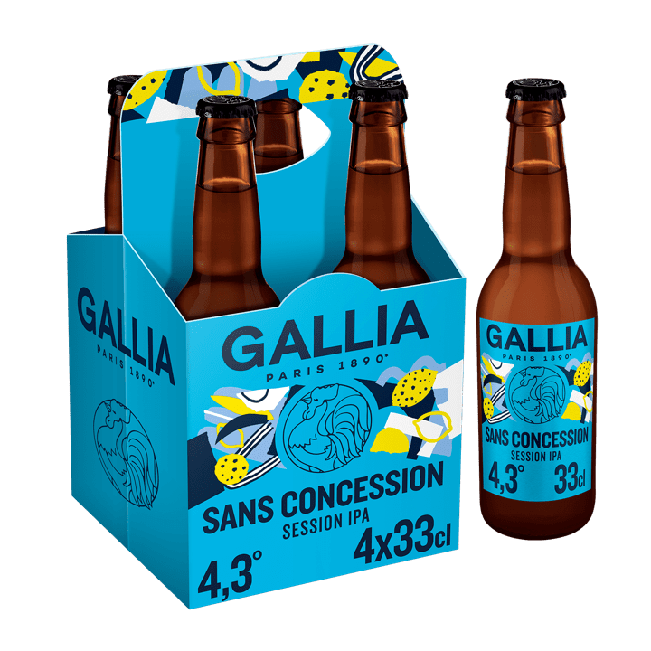 Gallia Session IPA bière 4x33cl 4.3°