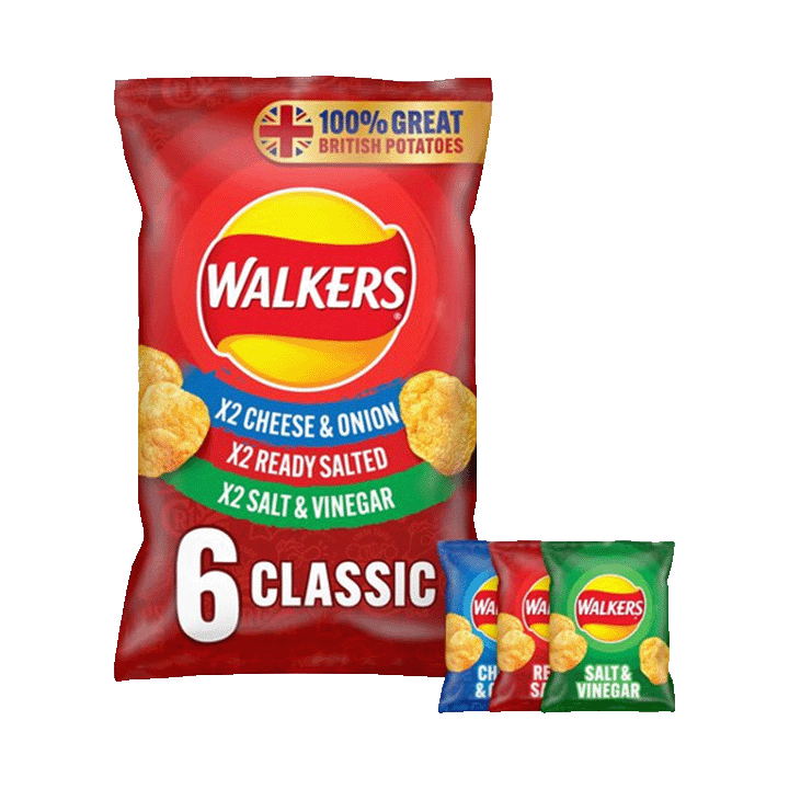 Walkers Variety Crisps 6X25g