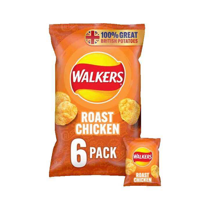 Walkers Roast Chicken Crisps 6X25g