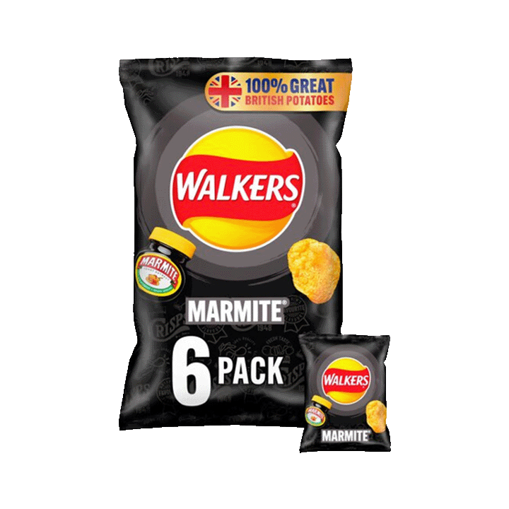 Walkers Marmite Crisps 6X25g
