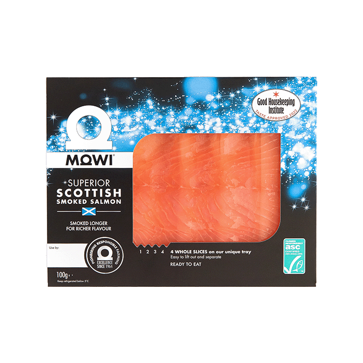Rich smoked Scottish salmon slices 100g