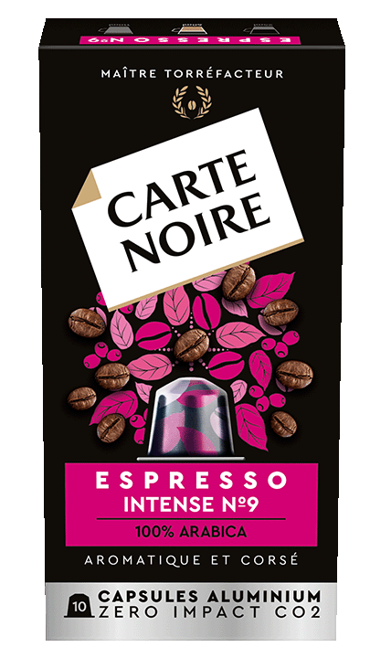 Espresso Intense N°9, 10 capsules en aluminium