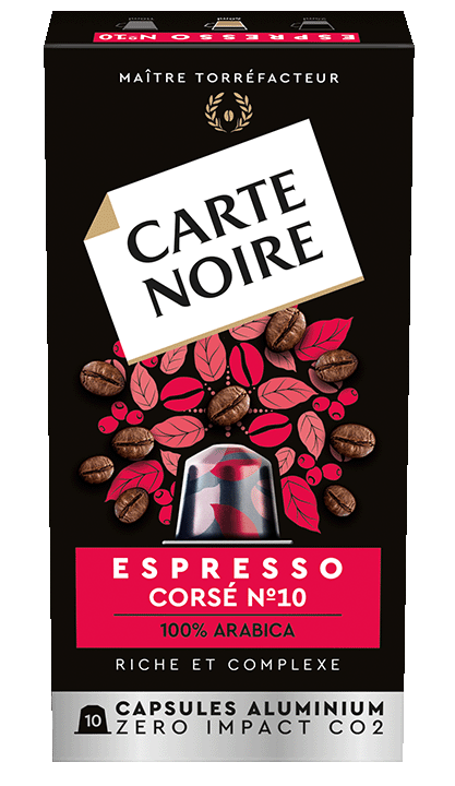 Espresso Corsé N°10, 10 capsules en aluminium