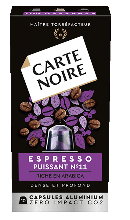 Espresso Puissant N°11, 10 capsules en aluminium
