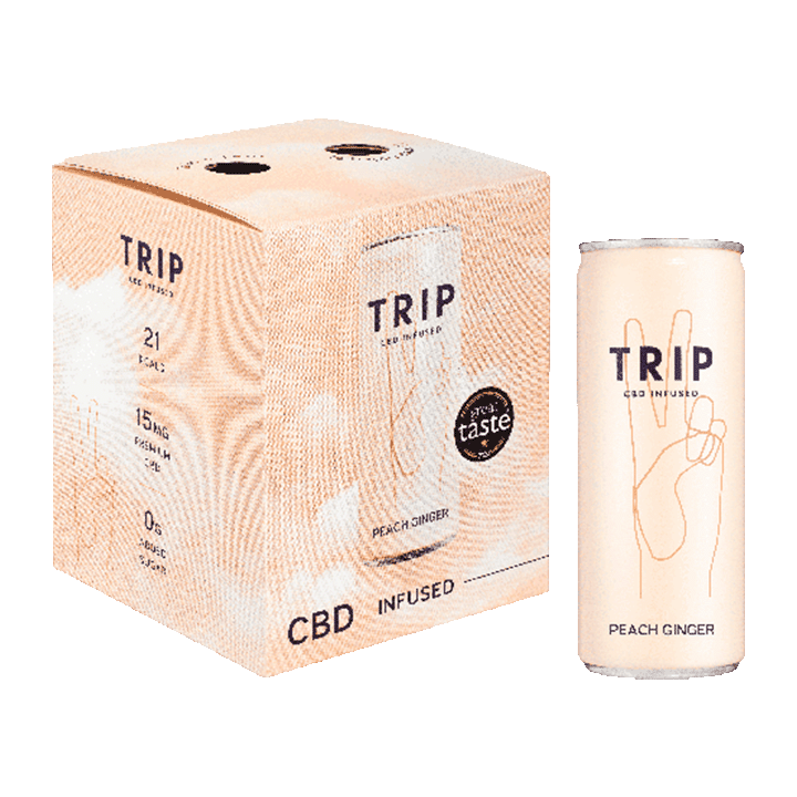 Peach Ginger CBD Drink  4 x 250ml Multipack