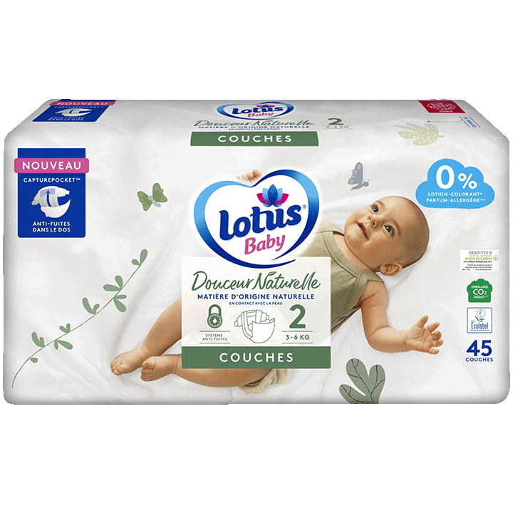 Couches Lotus Baby Douceur Naturelle T2x45