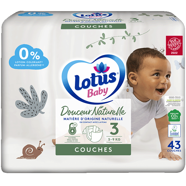 Couches Lotus Baby Douceur Naturelle T3x43