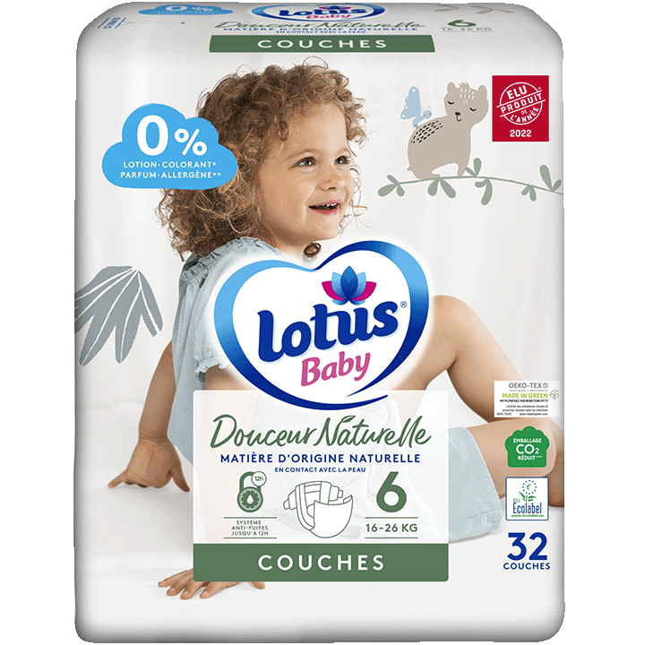 Couches Lotus Baby Douceur Naturelle T6x32