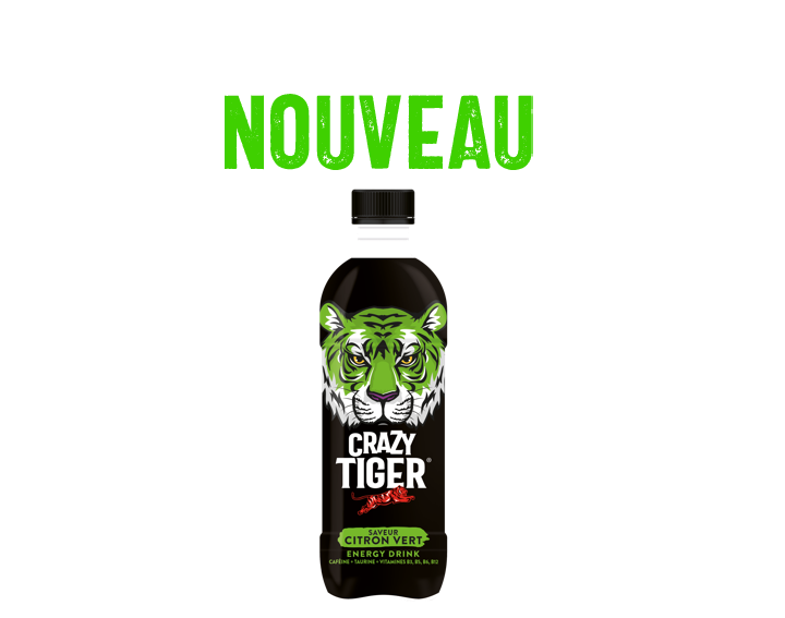 Crazy Tiger saveur Citron vert - PET 50cl