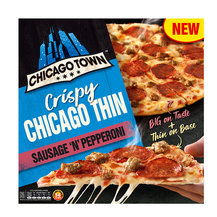 Crispy Chicago Thin Sausage 'n' Pepperoni 431g