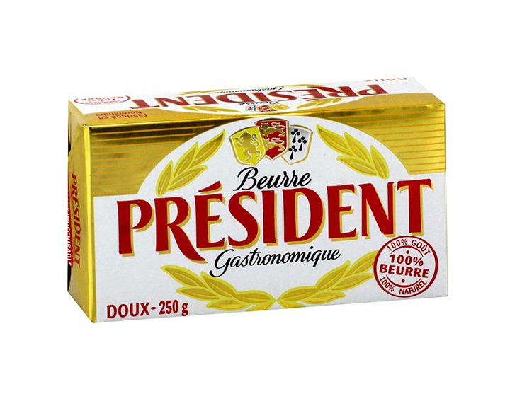 Beurre Gastronomique Doux Président 250g