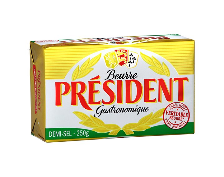 Beurre Gastronomique Demi-sel Président 250g