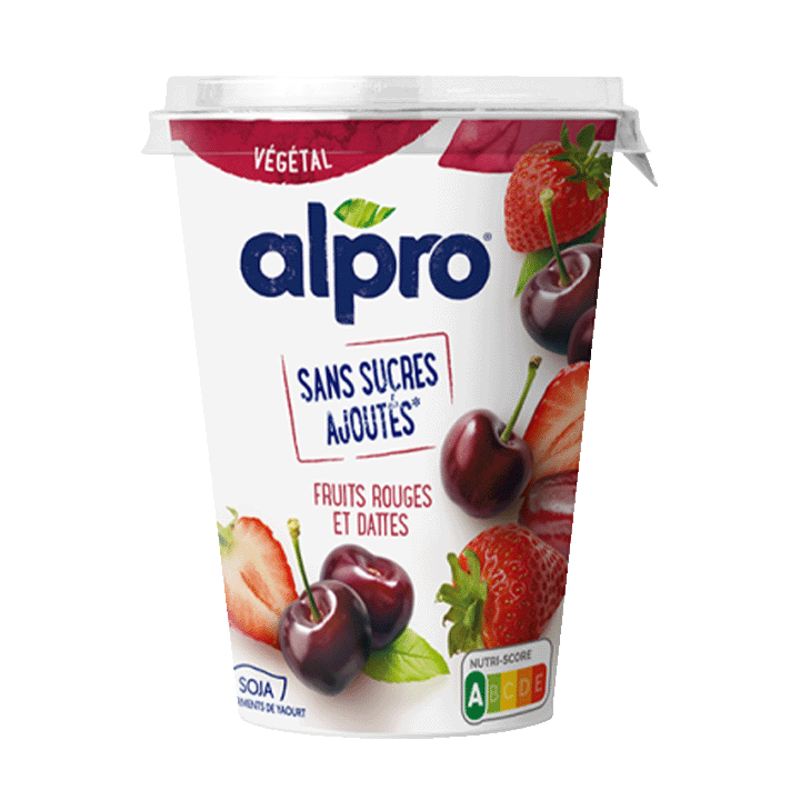 Alpro Fruits Rouges & Dattes Sans Sucres Ajoutés 400g