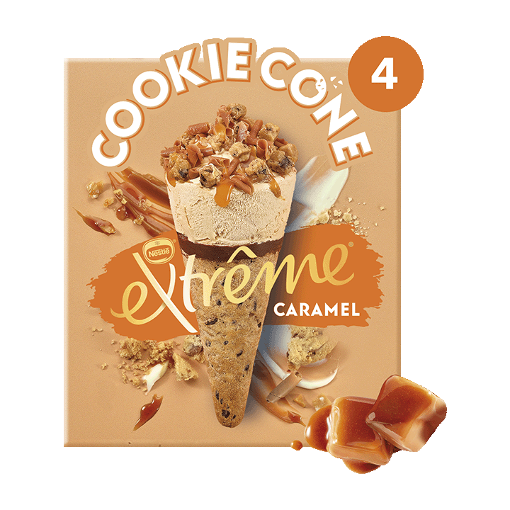 COOKIE CONE Caramel x4