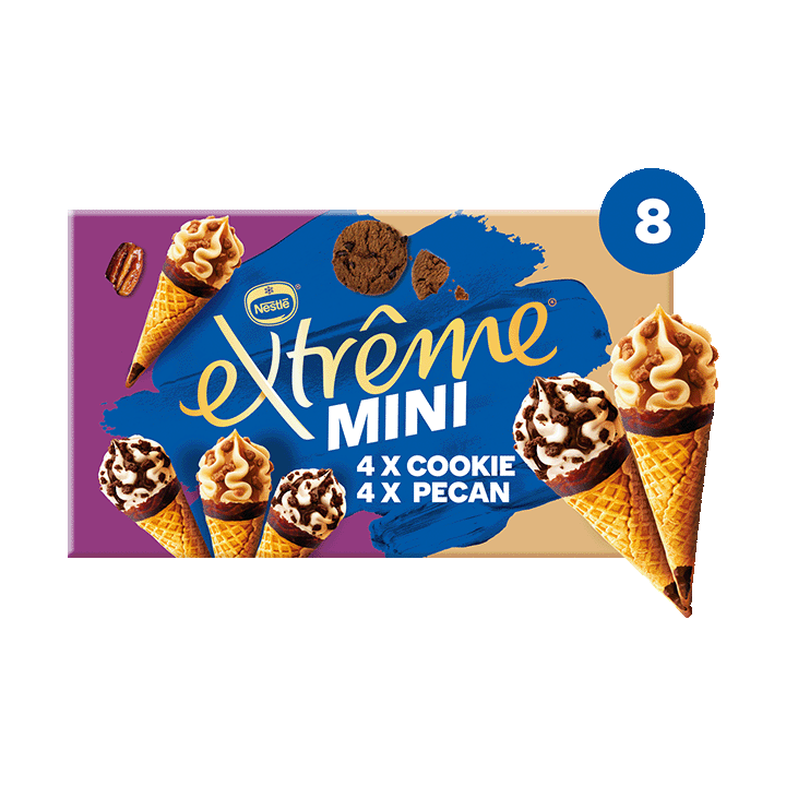 Mini Cônes Extrême Cookie Pécan X8