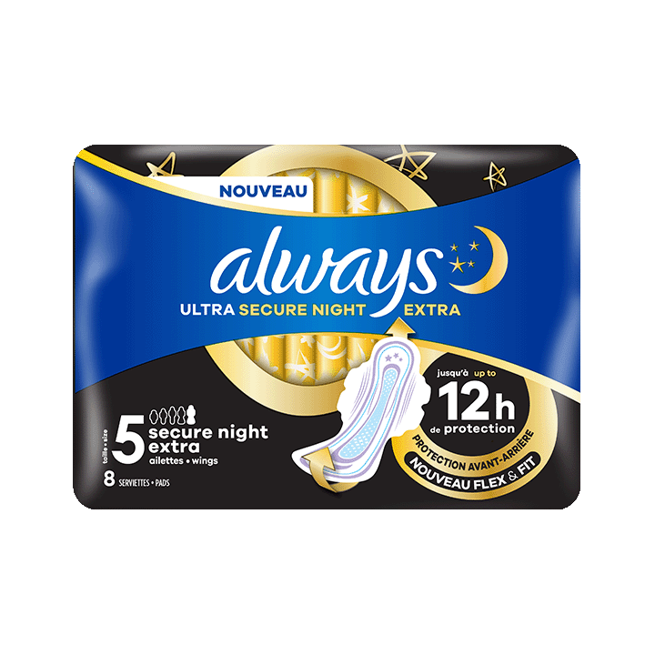 Always Ultra Serviettes Secure Night Extra