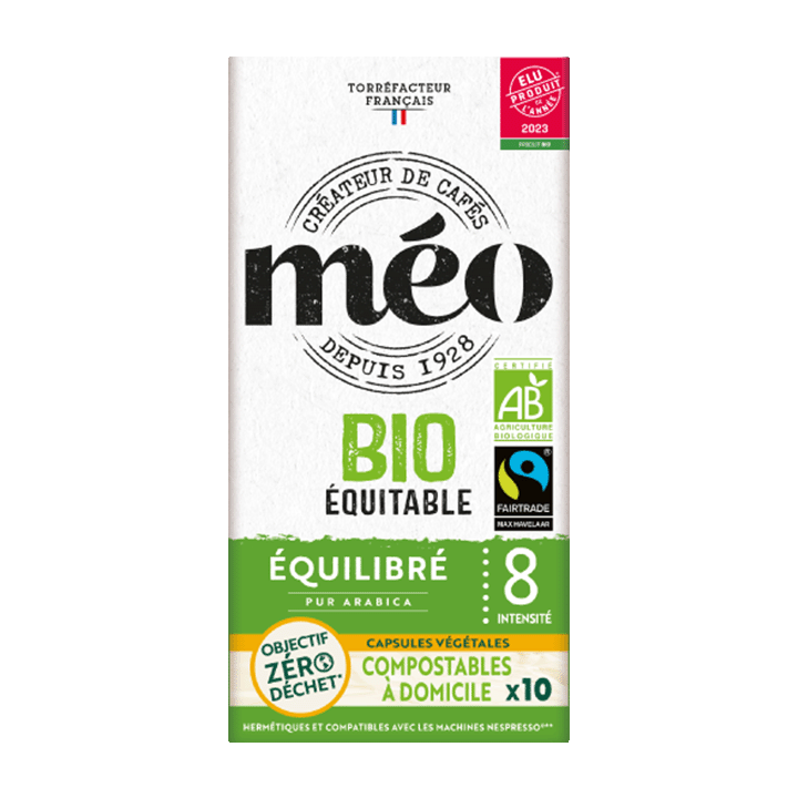 Méo Equilibré Bio Équitable Capsules Home Compost x10