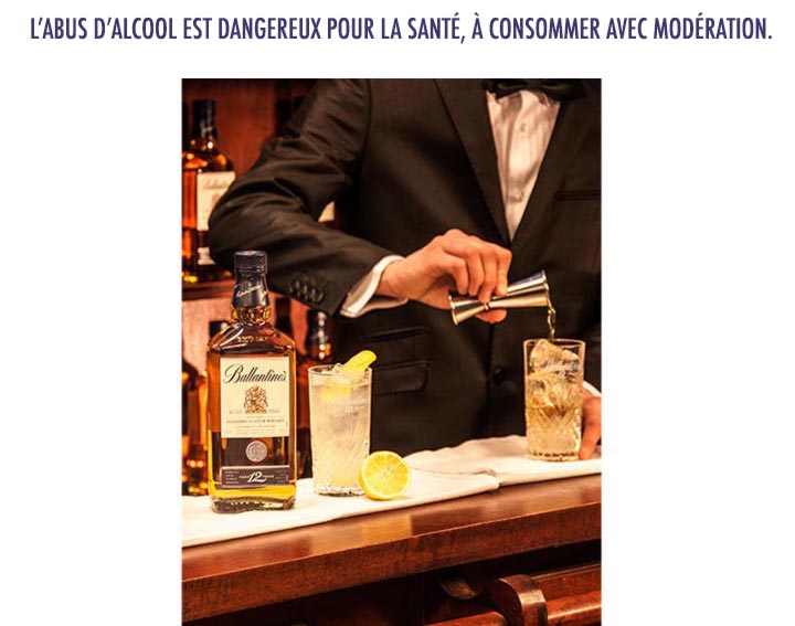 Découvrez le cocktail Ballantine’s 12 ans Collin’s