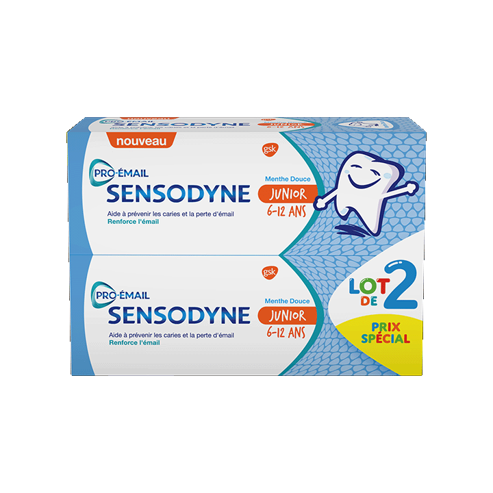 SENSODYNE Dentifrice Junior 6-12 ans 2x50ml