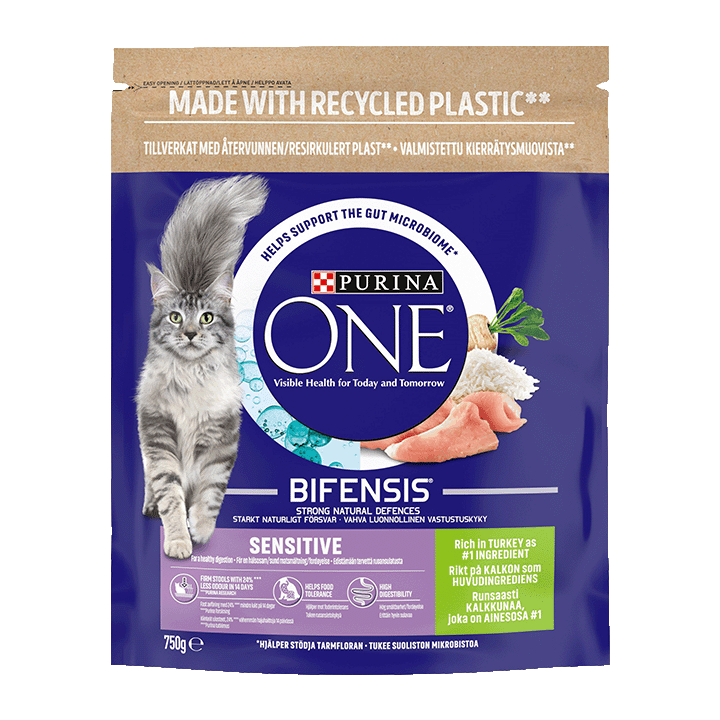 Sensitive Cat. Rich in Turkey Dry Food 750g