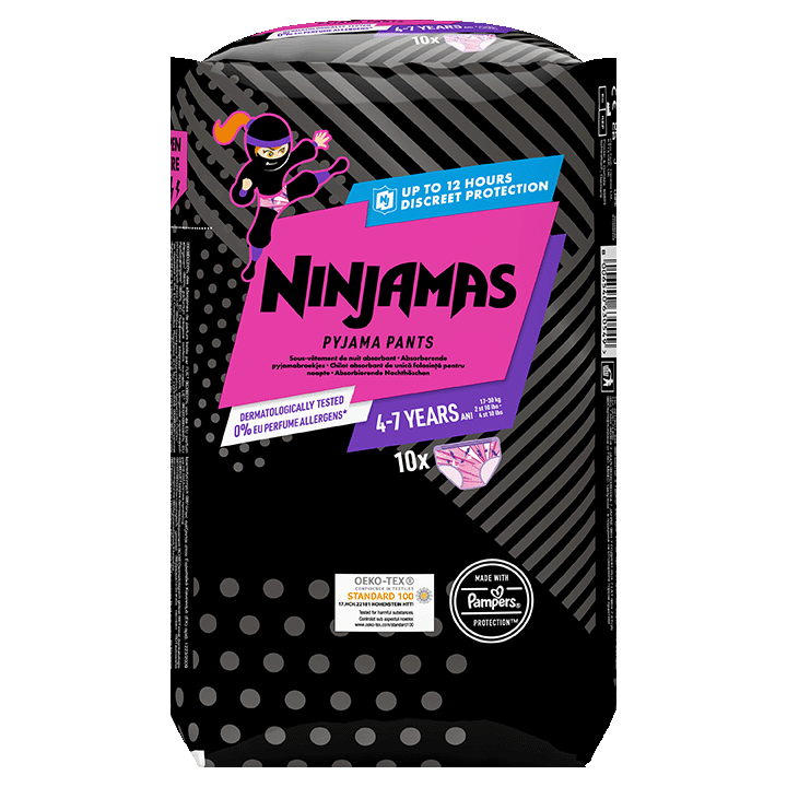 Pampers Ninjamas 4-7 ans GIRL x10
