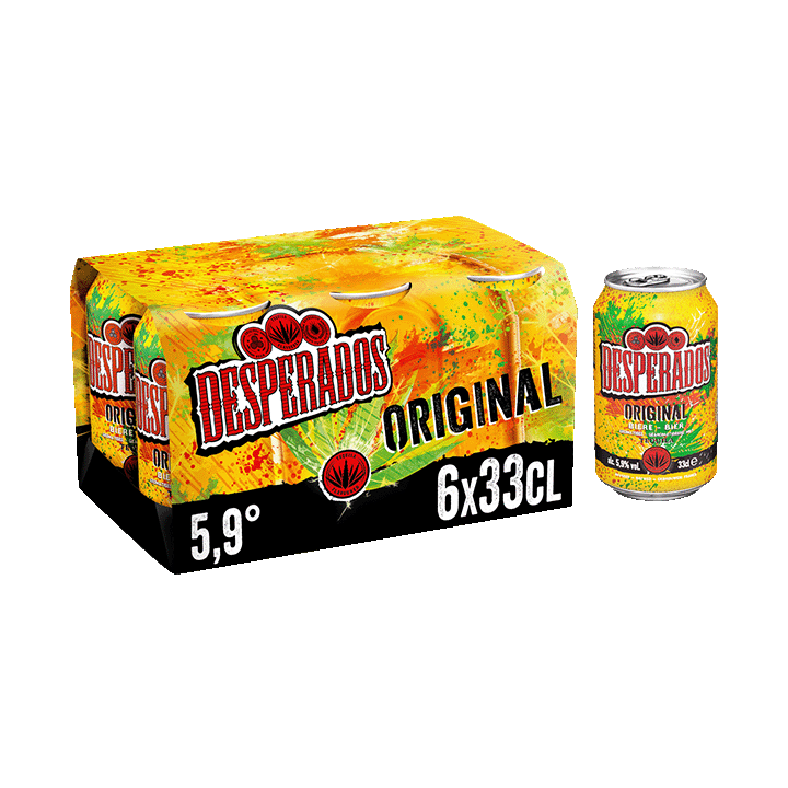 Desperados Original bière aromatisée tequila canettes 6x33cl 5;9°