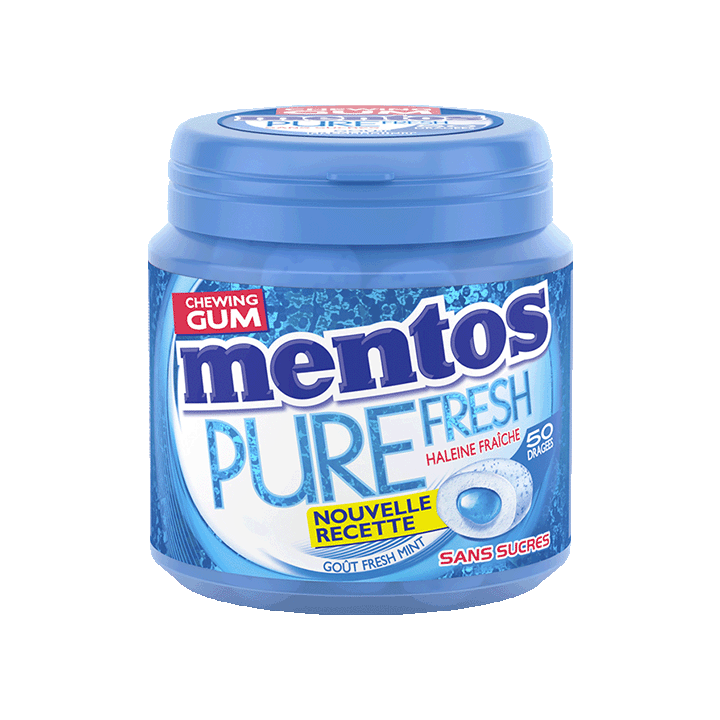 Mentos Pure Fresh goût Fresh Mint, 50 dragées