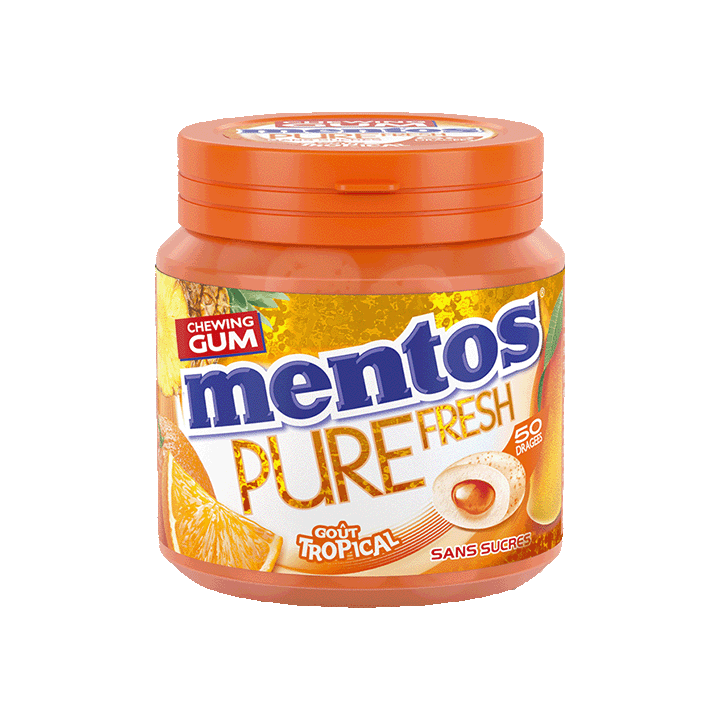 Mentos Pure Fresh goût Tropical, 50 dragées