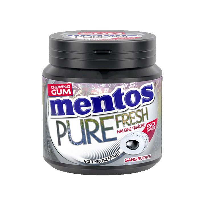 Mentos Pure Fresh goût Réglisse, 50 dragées