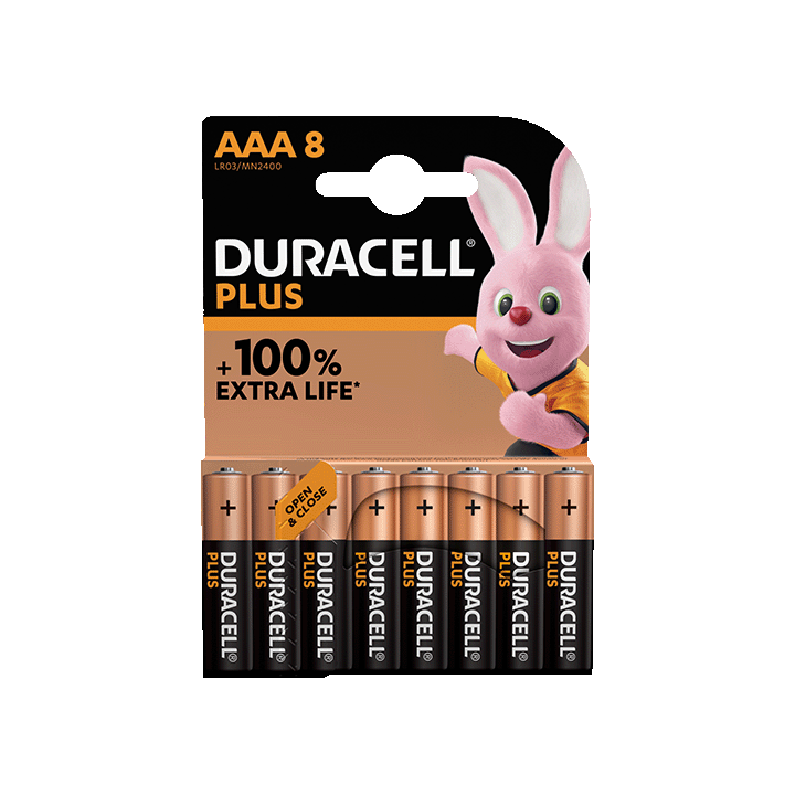 Duracell Plus 100%  AAA X8
