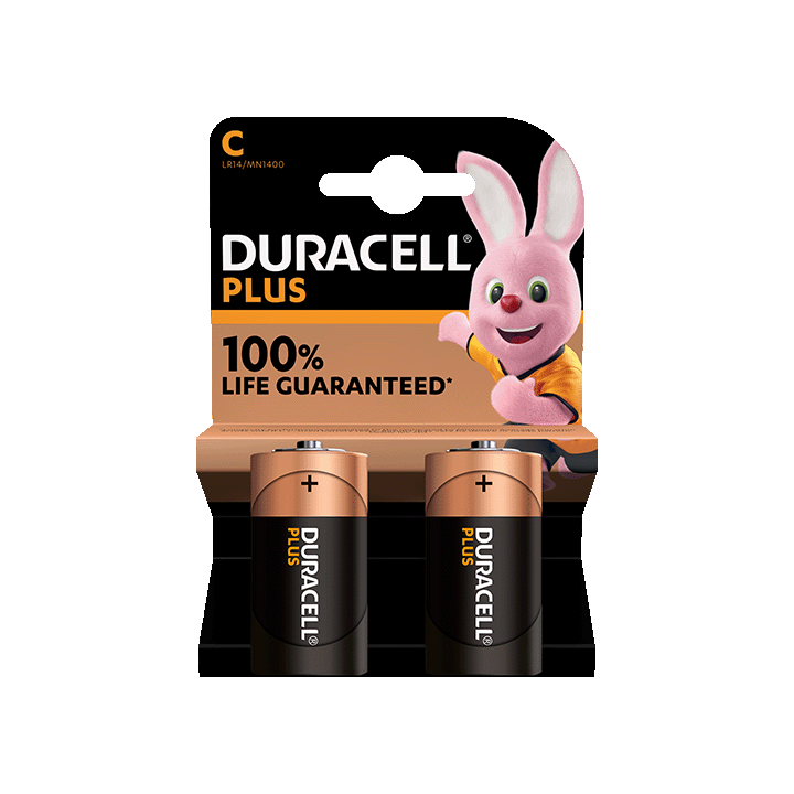 Duracell Plus 100%  C X2