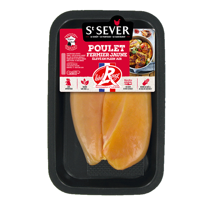 Filets sans peau de poulet fermier Label Rouge x2