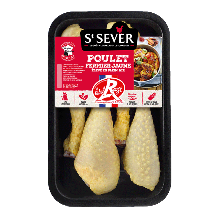Pilons de poulet fermier Label Rouge x4