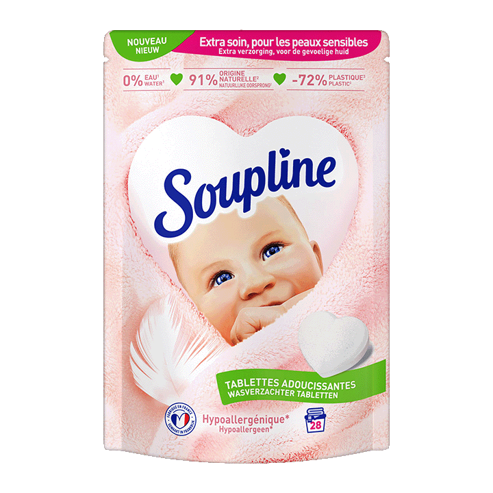 Soupline Tablettes Adoucissantes Hypoallergénique 28pc