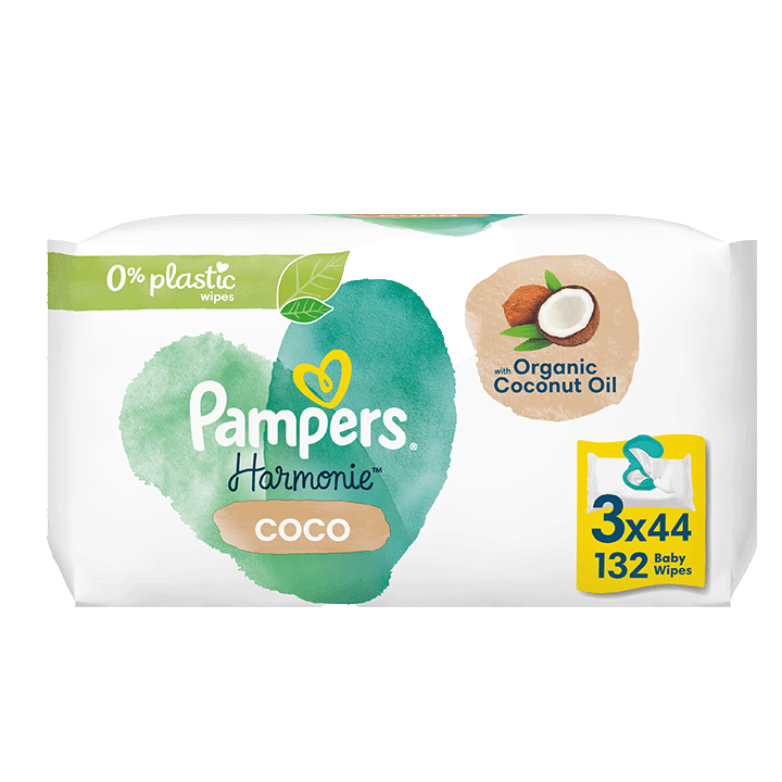 Lingettes Pampers Harmonie Coco 3X44