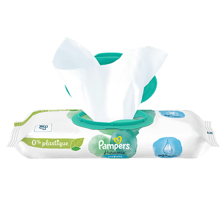 Lingettes Pampers Harmonie Aqua 0% 1X48