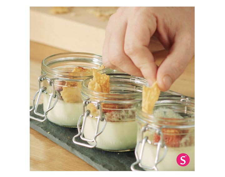 Disposer tuile dans les récipients et dégustez !