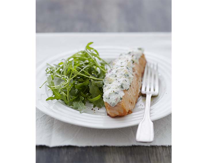Saumon rôti au Carré Frais. Recette dans le détail de l'offre