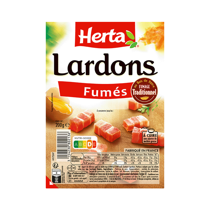 Lardons fumés 200g